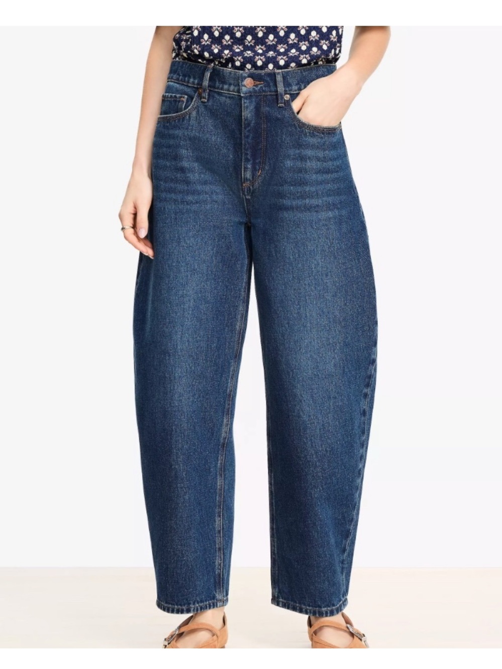 NWOT Loft High-Rise Barrel Jeans